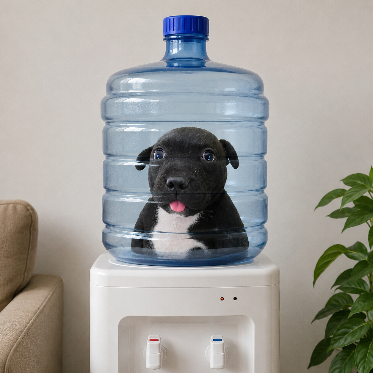 The jug standing on an office water cooler